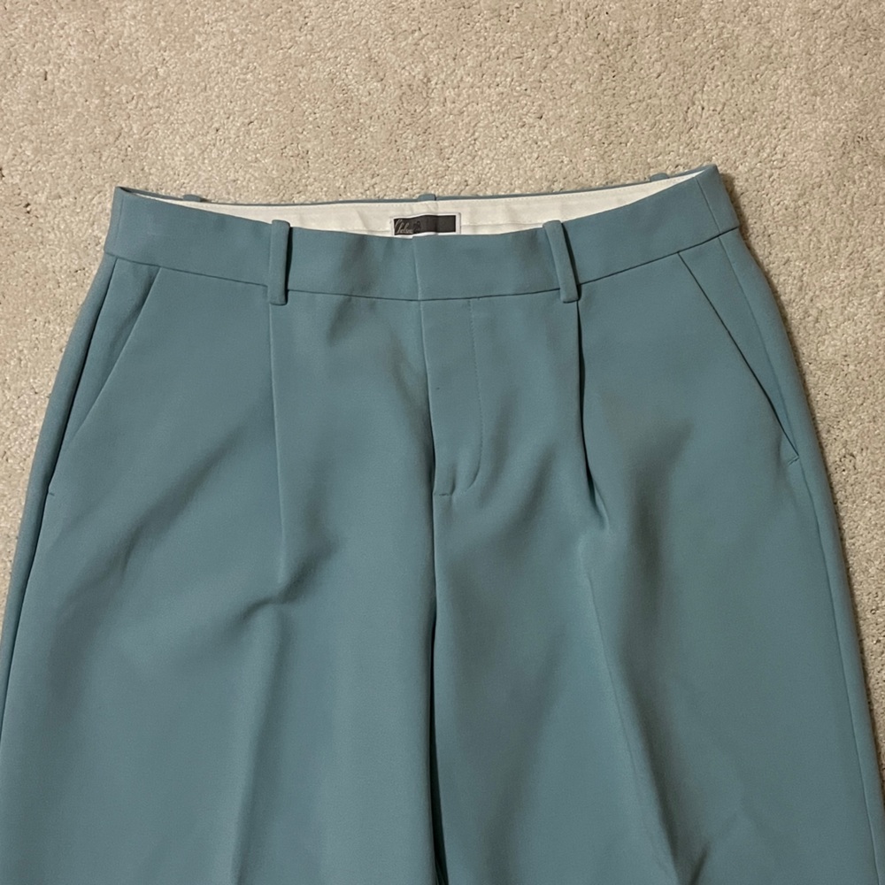 Chelsea28 Teal Cropped Straight-Leg Chinos - Picture 3 of 4